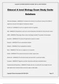 Edexcel A level Biology Exam Study Guide Solutions