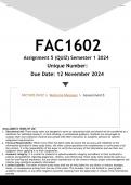 FAC1602 Assignment 5 &lpar;ANSWERS&rpar; Semester 2 2024 - DISTINCTION GUARANTEED