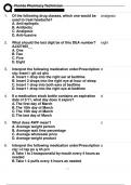 FLORIDA PHARMACY TECHNICIAN EXAM AND PRACTICE EXAM NEWEST 2024-2025 ACTUAL EXAM COMPLETE 300 QUESTIONS AND CORRECT DETAILED ANSWERS