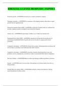 Edexcel A Level Business - Paper 1