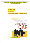 Test Bank For Emergency Care 14th Edition by Daniel Limmer&comma; Michael F&period; O'Keefe and Edward T&period; Dickinson&vert;&vert;All Chapters Covered&vert;&vert;Complete Guide A&plus;