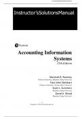 Instructor&rsquo;s Solutions Manual for Accounting Information Systems 15th Edition by Marshall B Romney&comma; Paul J&period; Steinbart&comma; Scott L&period; Summers&comma; David A&period; Wood 2024 &sol; All Chapters A&plus;