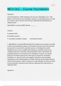 NCO DLC - Course Foundation 2025 Solution solved 100&percnt; Passed&excl;&excl;