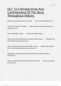 DLC 113 Perspectives And Contributions Of The Ncos Throughout History 2025 Solution solved 100&percnt; Passed&excl;&excl;