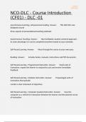 NCO-DLC - Course Introduction &lpar;CF01&rpar; - DLC -01 2025 Solution solved 100&percnt; Passed&excl;&excl;