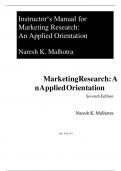 Test Bank For Marketing Research An Applied Orientation 7th Edition by Naresh K&period; Malhotra