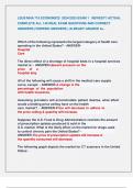 LSUS MHA 710 ECONOMICS 2024&sol;2025 EXAM 1 NEWEST&excl;&excl; ACTUAL  COMPLETE ALL 140 REAL EXAM QUESTIONS AND CORRECT  ANSWERS &lpar;VERIFIED ANSWERS &rpar; ALREADY GRADED A&plus;&period;