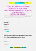 AETNA MA&sol;MAPD&sol;DSNP EXAM  2024-2025 ACTUAL EXAM  QUESTIONS AND CORRECT DETAILED  ANSWERS WITH  RATIONALES&vert;AGRADE
