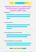 Building Performance Institute &lpar;BPI&rpar;  Practice Exam 2 Questions and  Answers &lpar;100&percnt; Pass&rpar;