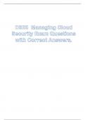 Exam &lpar;elaborations&rpar; D320 - Managing Cloud Security