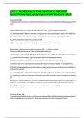 LEC 1  MATERNAL & CHILD HEALTH NURSING QUESTIONS AND ANSWERS UPDATED 2024 -2025