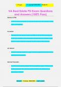 VA Real Estate PSI Exam Questions  and Answers &lpar;100&percnt; Pass&rpar;VA Real Estate PSI Exam Questions  and Answers &lpar;100&percnt; Pass&rpar;