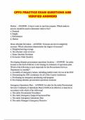 ALL PACKAGED DEAL FOR CPFO  EXAMS WITH COMPLETE QUESTIONS AND VERIFIED ANSWERS