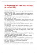 VA Real Estate Test Prep&vert; exam study guide verified 100&percnt;