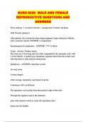 NURS 8020  MALE AND FEMALE REPRODUCTIVE QUESTIONS AND ANSWERS