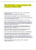 NSG 6320 Week 1 exam questions with complete solutions 2024