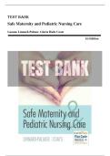 Test Bank - Safe Maternity and Pediatric Nursing Care 1st Edition &lpar;Linnard-Palmer&comma; 2017&rpar; Chapter 1-40 &vert; All Chapters