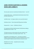 AONN- REVIEW QUESTIONS & ANSWERS RATED 100&percnt; CORRECT&excl;&excl;