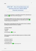 EXSC 387 - FINAL EXAM QUESTIONS AND ANSWERS UPDATED &lpar;2024&sol;2025&rpar; &lpar;VERIFIED ANSWERS&rpar;