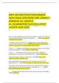 MKG 420 MIDTERM EXAM&vert;BRAND NEW EXAM QUESTIONS AND CORRECT ANSWERS ALL GRADED A&plus;&vert;GUARANTEED SUCCESS&vert;LATEST UPDATE 2024-2025