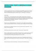 APICS CPIM - PART 1 MODULE 5 EXAM 2024&sol;2025