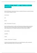 APICS CPIM PART 1 SECTION A EXAM 2024&sol;2025
