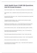 Adult Health Exam 2 NUR 326 Questions And All Actual Answers&period;