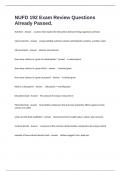 NUFD 192 Exam Review Questions Already Passed
