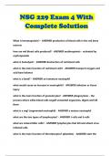 NSG 229 Exam 4 With Complete Solution