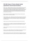 PO 201 Exam 2 Terms Study Guide Questions And Actual Answers&period;