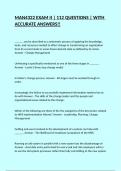 MAN4322 EXAM II &vert; 112 QUESTIONS &vert; WITH ACCURATE ANSWERS&excl;&excl;
