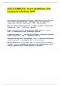 ASQ CSSBB 5&period;C exam questions with complete solutions 2024