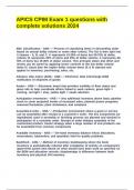 APICS CPIM Exam 1 questions with complete solutions 2024&period;