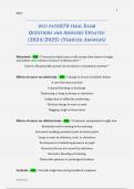 WCU PATH370 FINAL EXAM QUESTIONS AND ANSWERS UPDATED &lpar;2024&sol;2025&rpar; &lpar;VERIFIED ANSWERS&rpar;