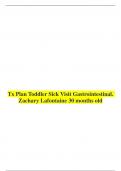 Tx Plan Toddler Sick Visit Gastrointestinal&period; Zachary Lafontaine 30 months old