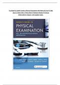 Test Bank for Seidel's Guide to Physical Examination&comma; 9th Edition By Jane W&period; Ball&comma; Joyce E&period; Dains&comma; John A&period; Flynn&comma; Barry S&period; Solomon&comma; Rosalyn W&period; Stewart ISBN&colon; 9780323481953 &vert;&vert; Chapters 1&ndash;26 Complete Guide &vert;&vert; Updated 2024&vert;2025