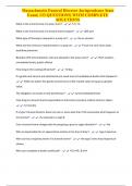 Massachusetts Funeral Director Jurisprudence State Exam&vert; 133 QUESTIONS&vert; WITH COMPLETE SOLUTIONS