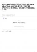 NGN ATI PEDS PROCTORED EXAM TEST BANK 160 ACTUAL QUESTIONS WITH VERIFIED UPDATED ANSWERS&sol;A&plus; GRADE&sol;REVISED 2024 update