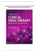 Test Bank for Abrams&rsquo; Clinical Drug Therapy&colon; Rationales for Nursing Practice&comma; 12th Edition by Geralyn Frandsen &vert; Complete Chapters 1&ndash;16 &vert; Verified A&plus; Study Resource &vert; 2025&sol;2026