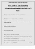 khan academy unit&colon; computing innovations Questions and Answers 100&percnt; Pass