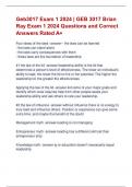 Geb3017 Exam 1 2024 &vert; GEB 3017 Brian  Ray Exam 1 2024 Questions and Correct  Answers Rated A&plus;