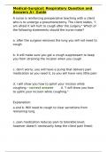 Medical-Surgical&colon; Respiratory Question and Answers A&plus; Guide