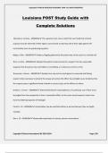 Louisiana POST Study Guide with Complete Solutions