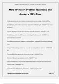 MUS 101 test 1 Practice Questions and Answers 100&percnt; Pass