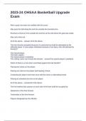 2023-24 OHSAA Basketball Upgrade Exam   Questions and Answers Scored A&plus;