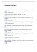 Baseball OHSAA Questions and Answers 2024
