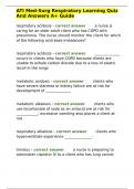 ATI Med-Surg Respiratory Learning Quiz&period;
