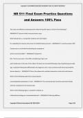 NR 511 Final Exam Practice Questions and Answers 100&percnt; Pass