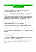 Unit 6 exam Aviation Exam Questions with Solutions