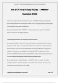 NR 547 Final Study Guide &ndash; PMHNP Updated 2024